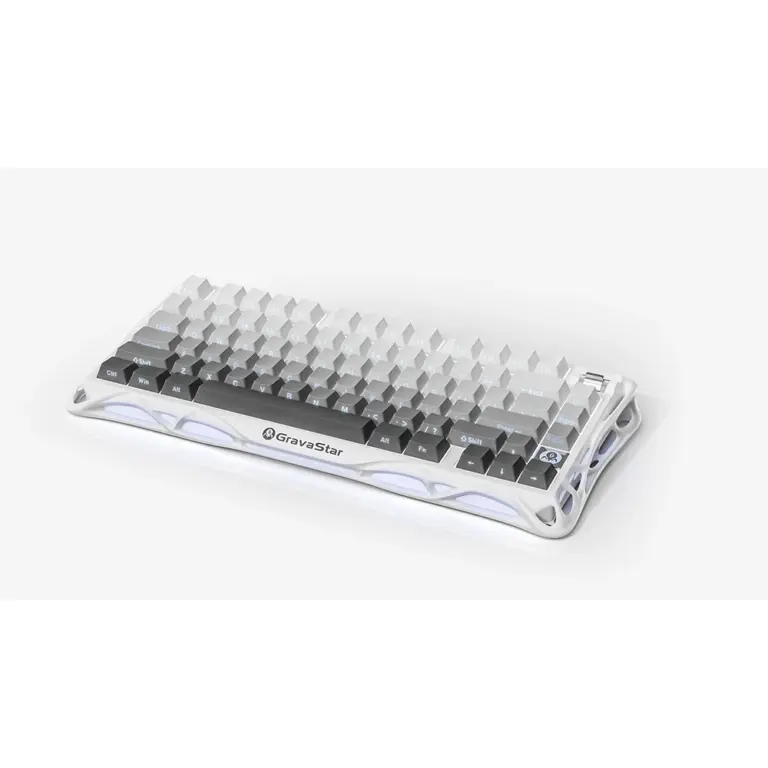 Gravastar Mercury K1 75% Wireless Mechanical Gaming Keyboard - Gradient White (English)-0