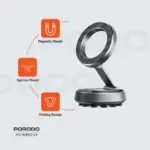 Porodo Hs01 Duo Mount Magsafe & Suction - Gray-132981