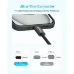 كابل شحن سريع أنكر زولو من USB-C إلى USB-C بقوة 240 واط ومضفر بطول 6 أقدام-133634