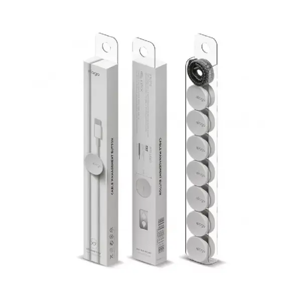 Elago Cable Management Buttons - 7 Pieces - White-0