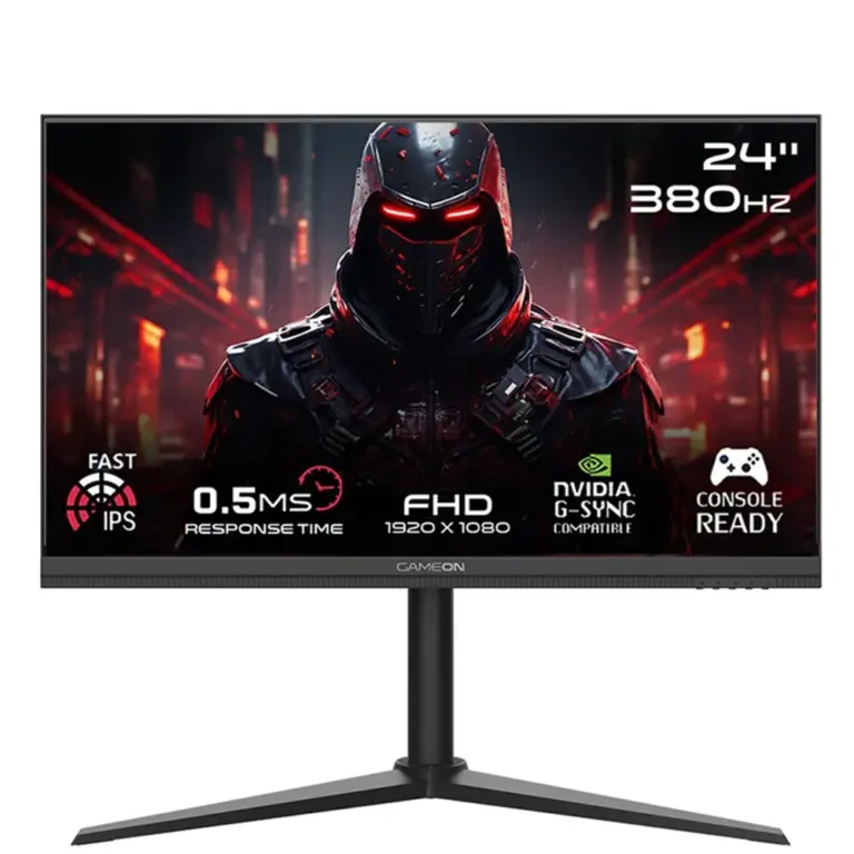 Gameon Midnight Pro Series 24" Fhd 380 Hz Mprt 0.5 Ms Fast Ips Gaming Monitor (Support Ps5) - Black-0