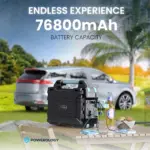 Powerology Portable Solar Power Generator 284wh 300w Qc - Black-133335