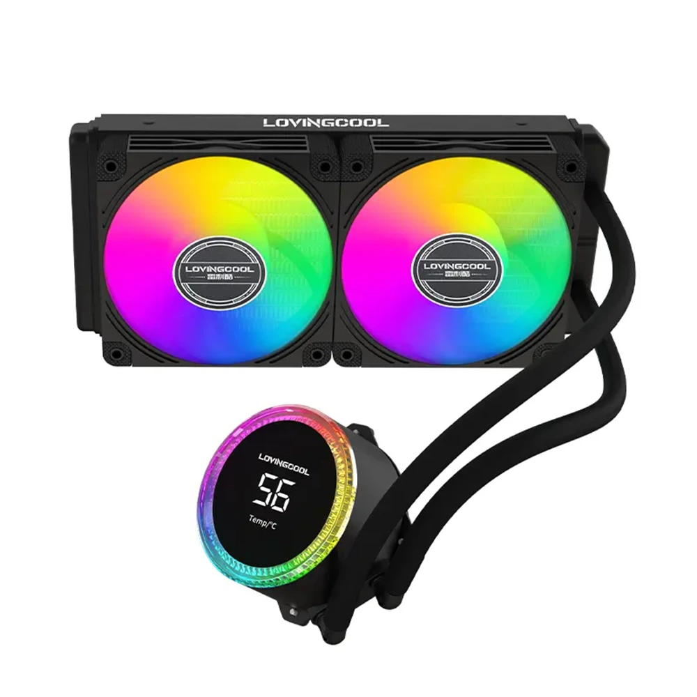 Lovingcool Lc-240-t Rgb Cooler With Display - Black-0 Lovingcool Lc-240-t Rgb Cooler With Display - Black-0