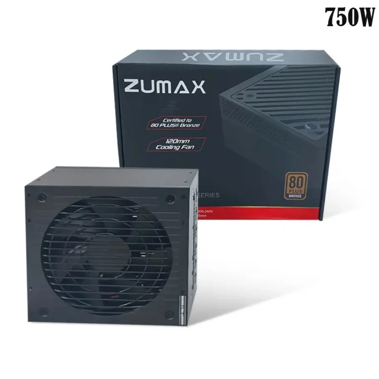 Zumax Mass Series 750w Plus Bronze 120mm Cooling Fan Power Supply-0