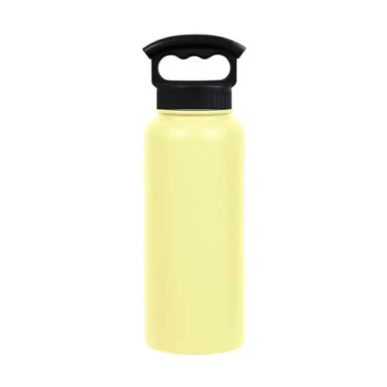 Fifty Fifty Vaccum Insulated Bottle 3 Finger Lid 1l - Lemon Drop -0