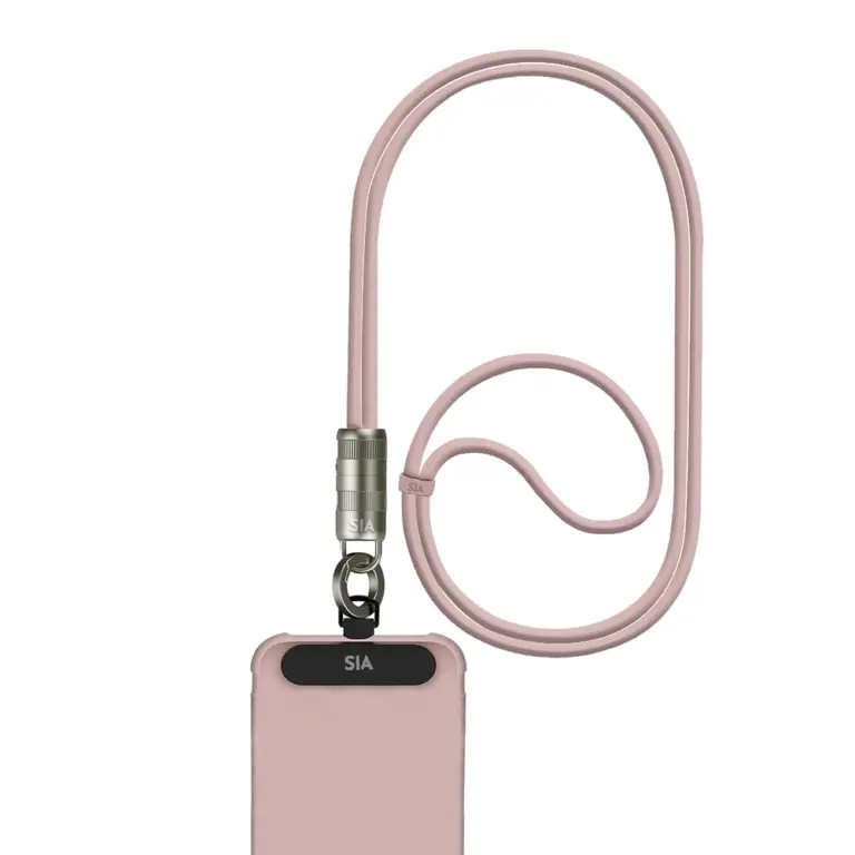 Sia Powerlink Soft Rubber Type C - Type C Lanyard Cable 60w 1.2m - Light Pink-0