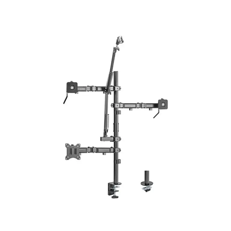 Lumi Single-monitor All-in-one Studio Setup Desktop Stand - Fine Texture Black-0