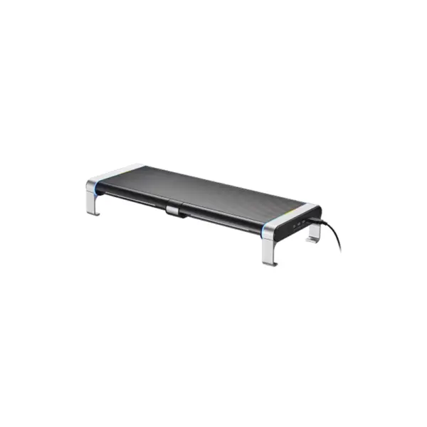 Lumi Hyper Gaming Monitor Riser - Silver & Black-0