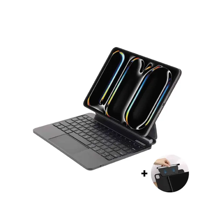 Sia Magnetic Keyboard 6 Lines Layout For Ipad Pro 13 Inch 2024 With Pencil Holder - Black (Ar/eng)-0