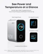 Anker Charger 140w, 4-port Foldable Pd 3.1 Usb-c Gan Charger With Usb-c Cable-138905