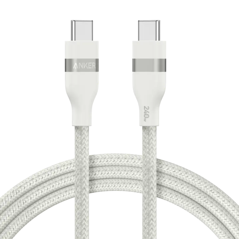 Anker Usb-c To Usb-c Cable 240w (Upcycled-braided) (1.8m/6ft) - White-0