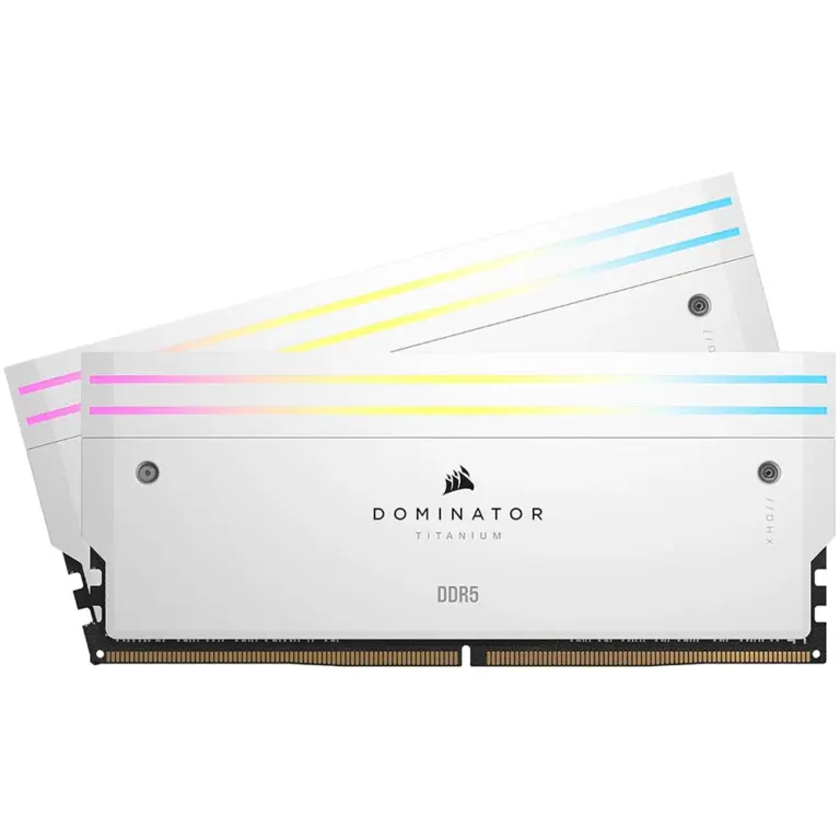 Corsair Dominator Titanium Rgb Ddr5 Ram 32gb (2x16gb) Ddr5 6000mhz Cl30 Intel Xmp Icue Compatible Computer Memory - White-0
