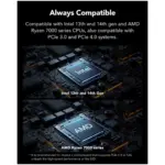 Lexar Nm1090 With Heatsink M.2 2280 Pcie Gen5x4 Nvme Ssd - 2 Tb-138123