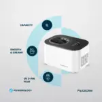 Powerology Ice Cream & Frozen Yogurt Machine - White-138228