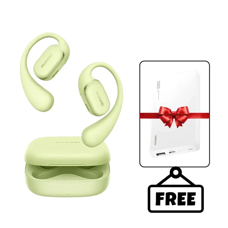 Huawei Earphones Freearc - Green With Free Huawei Cp12s 12000 40w Supercharge Power Bank-0