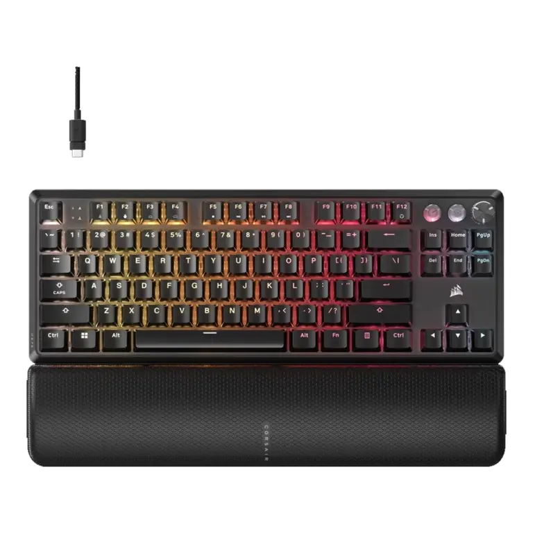Corsair K70 Pro Tkl- Red Mgx V2 Switch Wired Gaming Keyboard With Rapid Trigger - Black-0