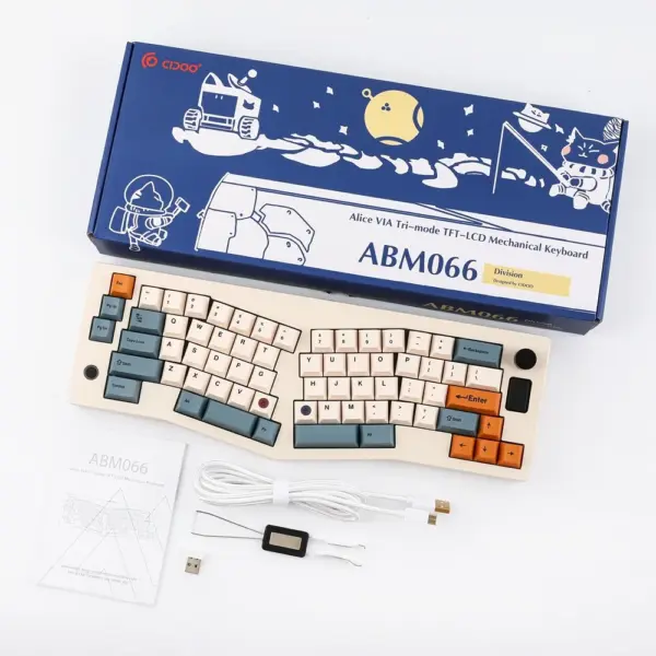 Cidoo Abm066 Alice Tri-mode Tft-lcd Mechanical Keyboard-0