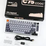 Cidoo C75 Quick Trigger Mechanical Wired Keyboard With Magnetic Switch - Silver (English)-0