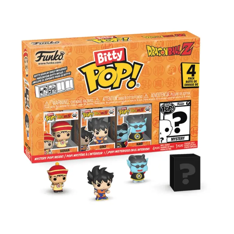 Funko Pop Bitty 4 Pack: Dbz- Gohan / Goku / Kaio / Mystery-0