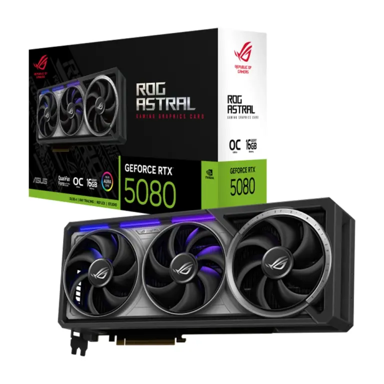 Asus Rog Astral Nvidia Geforce Rtx 5080 16gb Gddr7 Oc Edition Graphics Card - Black-0