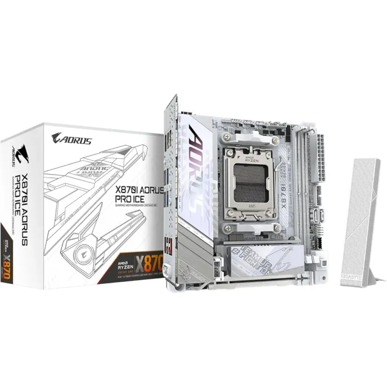 Gigabyte X870i Aorus Pro Ice Ddr5 Motherboard - White-0