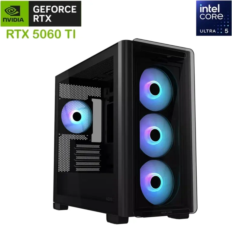 Asus A23 Plus Intel Core Ultra 5 245k Rtx 5060 Ti 16gb Gaming Pc - Black-0