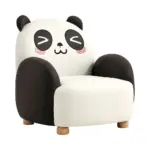 Linsy Kids Mini Sofa Chair - Black & White-thumbnail
