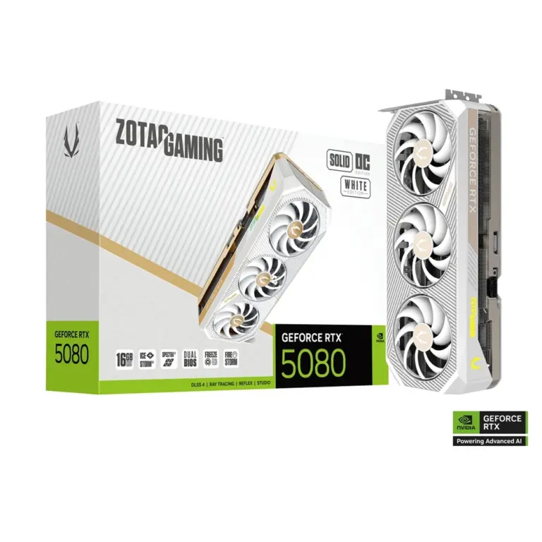 Zotac Gaming Geforce Rtx 5080 Solid Oc Graphic Card - White Edition-0