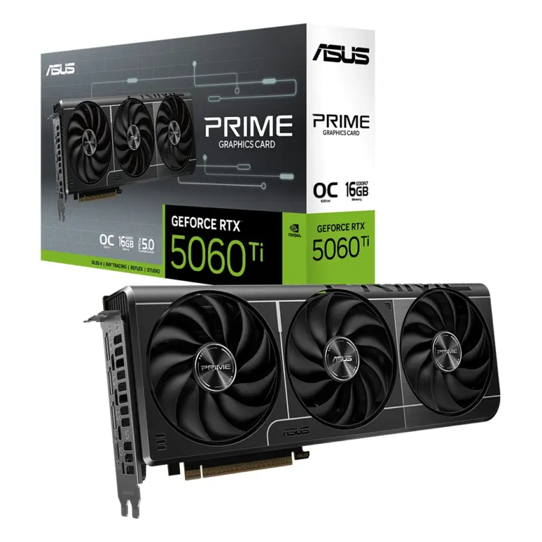 Asus PRIME GeForce RTX 5060 Ti 16GB GDDR7 OC Edition Gaming Graphics Card-0