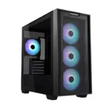 Asus A21 PLUS ARGB M-ATX Mid Tower Gaming PC Case - Black-0