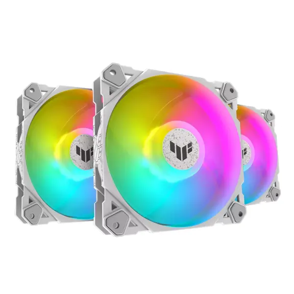 Asus TUF Gaming TF120 ARGB 3 in 1 Gaming Case Fan - White-0