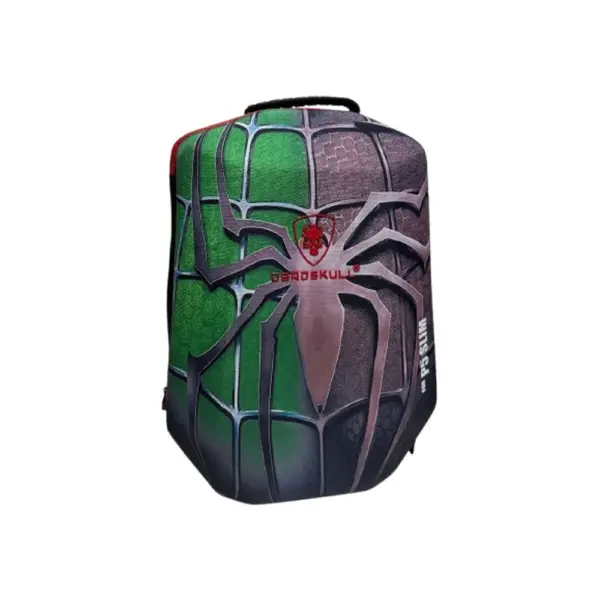 DEADSKULL PS5 Slim Protective Backpack – Green & Purple Spider Armor Edition-0