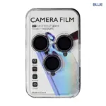 iPhone 15 Pro / 15 Pro Max Back Camera Protector with Metal Ring – Blue-0