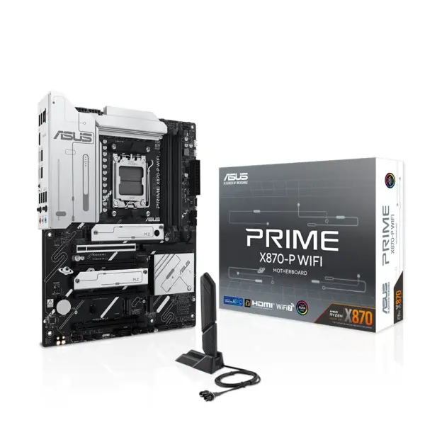 ASUS - PRIME X870-P WIFI (Socket AM5) AMD X870 ATX DDR5 Wi-Fi 7 Motherboard-0