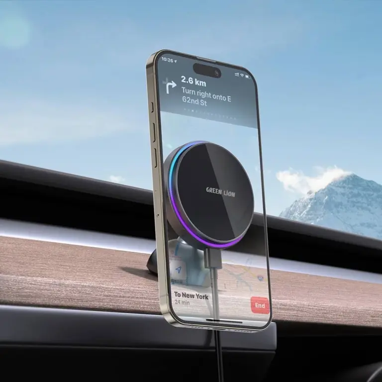 Green Lion Magprime Car Charger Holder - Black-0