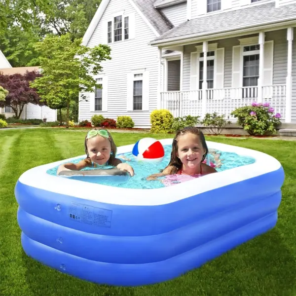 Green Lion Inflatable Small Swimming Pool - Blue (305*180*60CM)-0