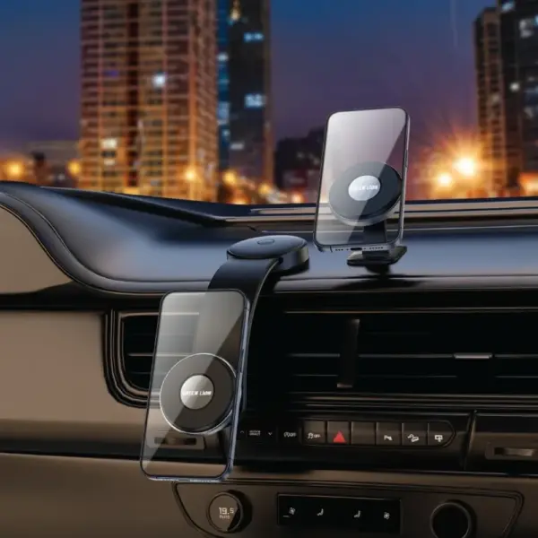 Green Lion 2 in1 Magflex Car Phone Holder - Black-0