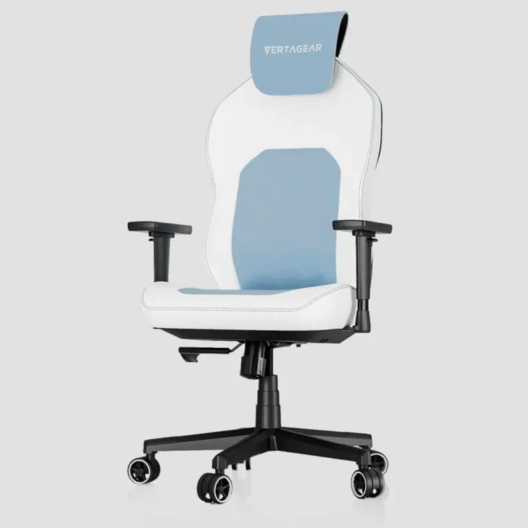 VERTAGEAR SL1800 Office Gaming Chair - White / Black / Baby Blue-0