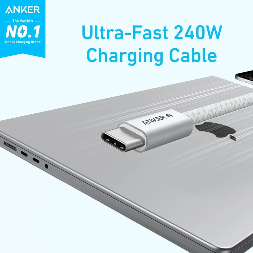Anker Zolo Cable USB-C to USB-C 240W (1.8m/6ft) -White-0