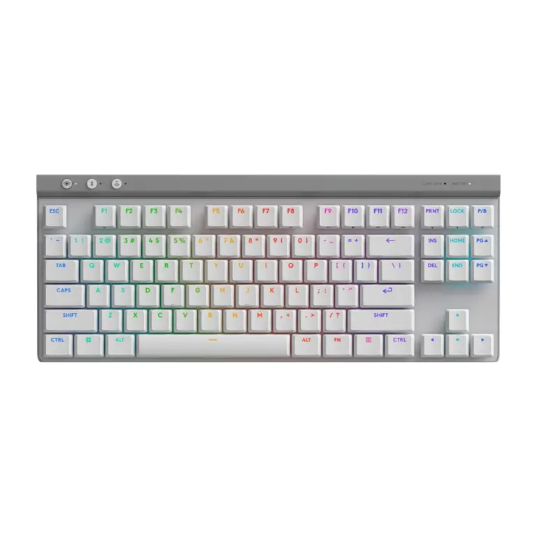 Logitech G515 TKL LIGHTSPEED Low-Profile Wireless Gaming Keyboard Tactile Switch - White (US Layout)-0