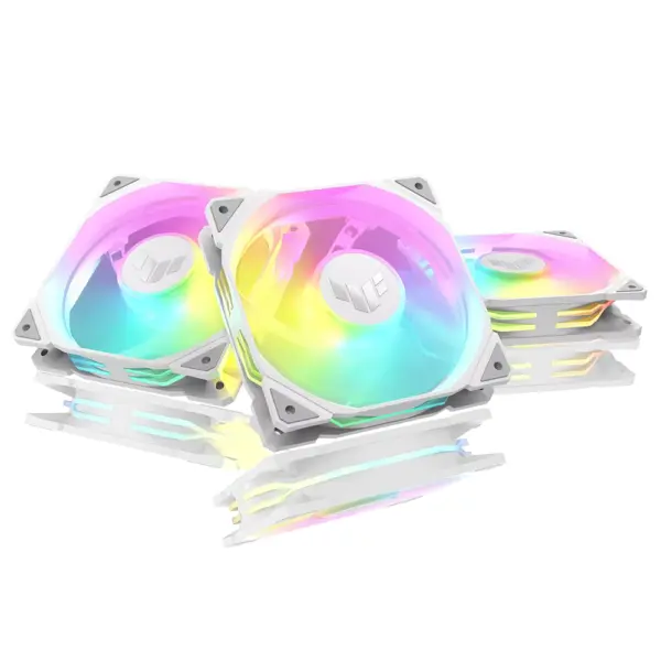 Asus TUF Gaming TR120 Reverse blade ARGB 3-in-1 Pack Fan - White-0