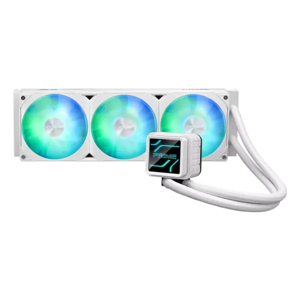 Asus PRIME LC 360 ARGB AIO Liquid CPU Cooler - White-0