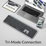 Keychron B6 Pro Full-size Ultra-slim Wireless Zmk Custom Keyboard For Windows & Mac, Arabic / English - Space Grey-0