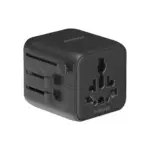 Momax 1-World Travel Adaptor - Black (UA19D)-thumbnail