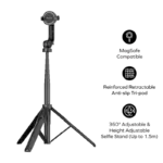 Momax 1-Snap Pole Magnetic Tripod Selfie Stick with Wireless Remote (KM17D)-141139