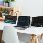 شاشة محمولة مزدوجة من باورولوجي - فضي PDSLM14-142297