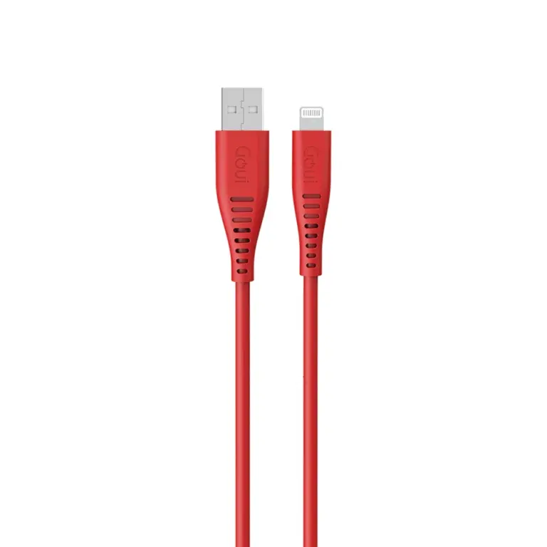 Goui Rubber Usb To Lightning 1.5m Cable - Red-0