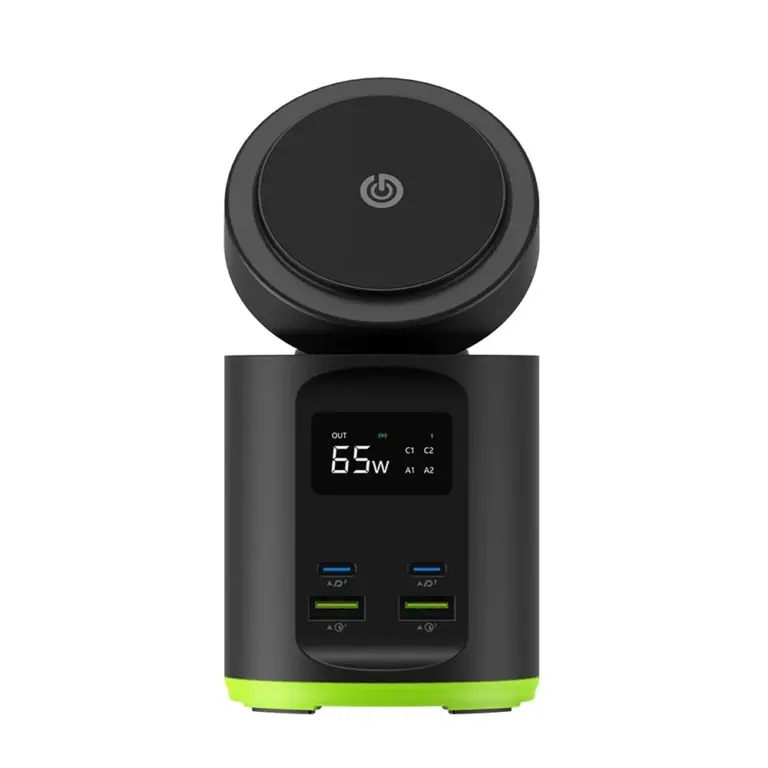 Goui Boost Wireless Desk Charger + multiport 65w - Black-0