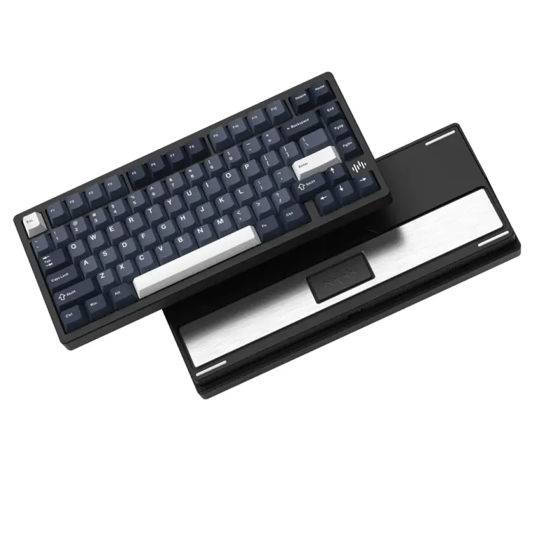 Womier RD75 Pro 75% Wireless Aluminum Keyboard – QMK/VIA Custom Hot-Swappable Design with Quick Release - Anodized Black (English/Arabic)-0