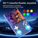 R36 Ultra Retro Handheld Game Console with 64GB - Transparent Blue-142375